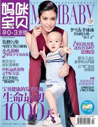 李冰冰妹妹李雪攜子登雜志封面