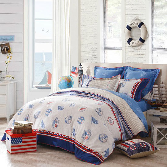 平價玩轉海洋風床品四件套力薦