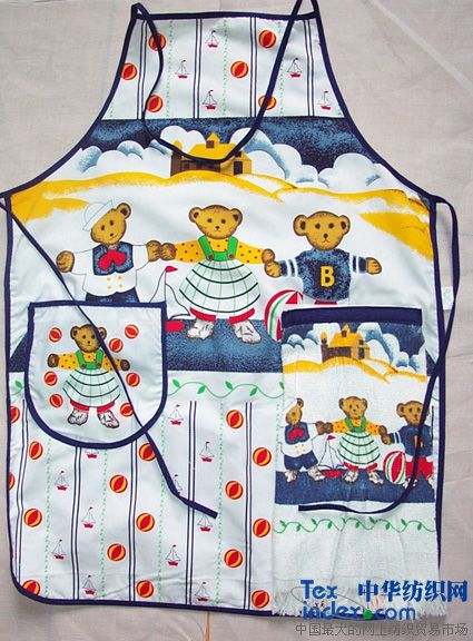 印花圍裙 規格各種 用途廚房套件 成份全棉,滌棉